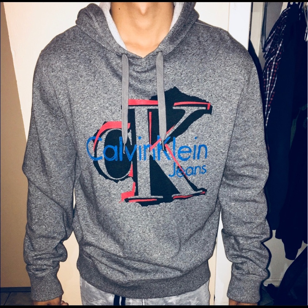 VINTAGE CALVIN KLEIN MENS HOODIE. - Picture 1 of 3